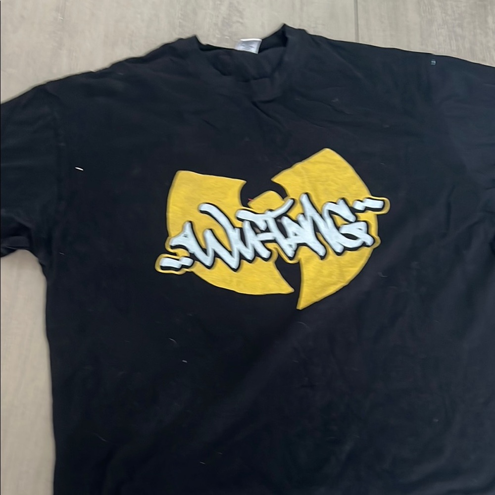 Wu Tang Yellow Graphic Black Short Sleeve Tee
